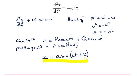 Mei Core Pure Second Order Differential Equations 3 1 Youtube