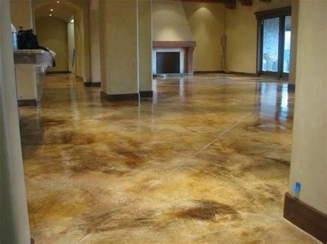 Basement Floor Stainedpolished Concrete To Look Like Marblelove It