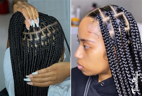 Stylishly braided / 2020 new braiding hairstyles: 30 New Knotless Box Braids Ideas For 2021 | ThriveNaija