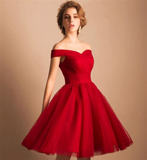 Cute Red Tulle Short A Line Prom Dress Homecoming Dresses · Of Girl · Online Store Powered By