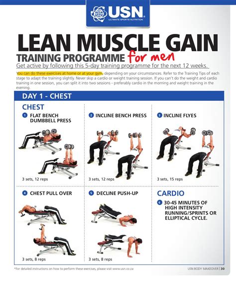 Lean Muscle Gain Training Programme For Men2 1 Fichier Pdf