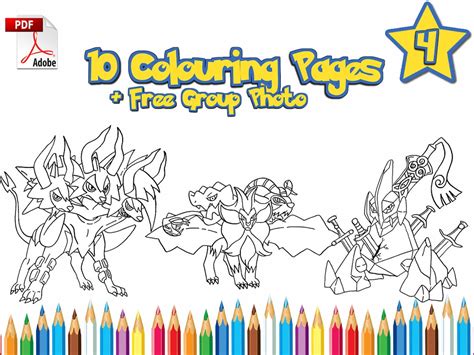 Custom Pokemon Fusion Coloring Pages Book 5 Themes To Choose Etsy