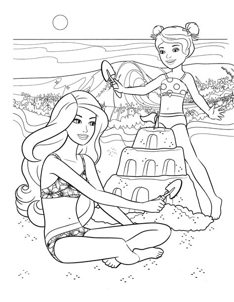 Barbie Colouring Pages Beach Richard Fernandez S Coloring Pages