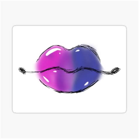 bi lips sticker for sale by balloonlagoon redbubble