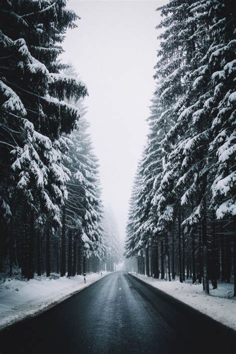 Johannes Hulsch Winter Road Winter Landscape Winter Scenery