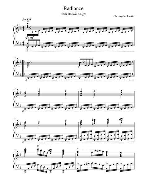 Radiance Sheet Music For Piano Solo