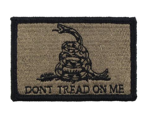 Dont Tread On Me Gadsden Flag Tactical Velcro Fully Embroidered Morale