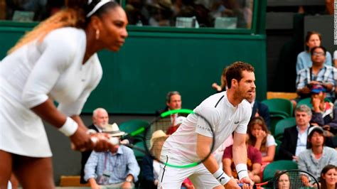 Serena Williams Andy Murray Win Wimbledon Mixed Doubles Opener Cnn