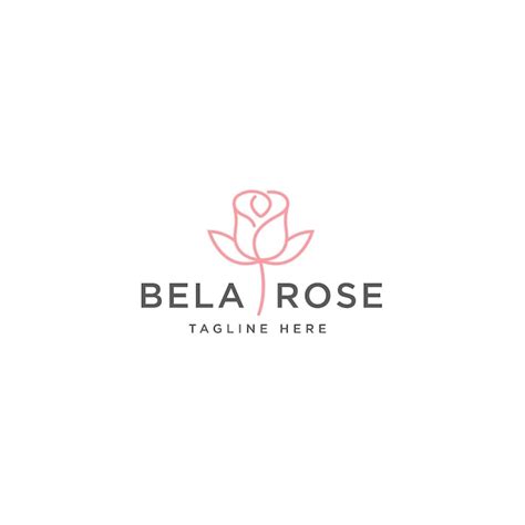 Plantilla De Diseño De Logotipo De Flor Rosa Rosa Vector Premium