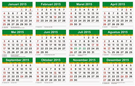 Kalender Tahun 2015 Lengkap Dengan Tanggal Merah