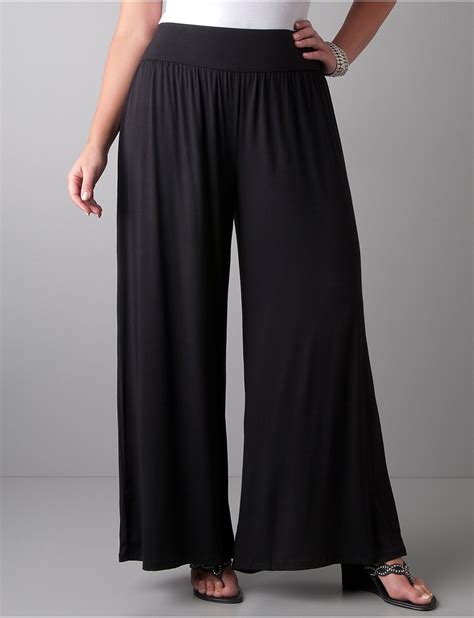 full figure wide leg palazzo pant lane bryant syle wide leg palazzo pants plus size pants