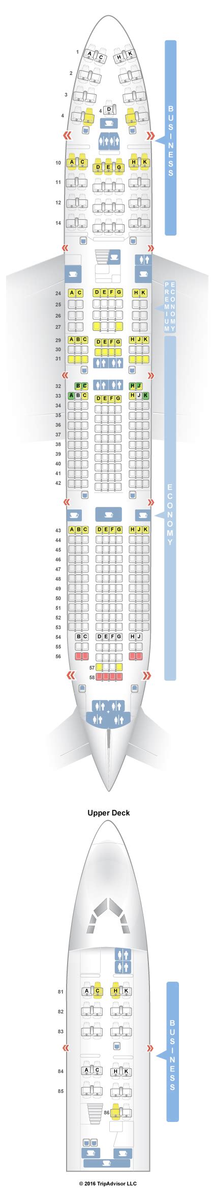 Lufthansa 747 Seat Map