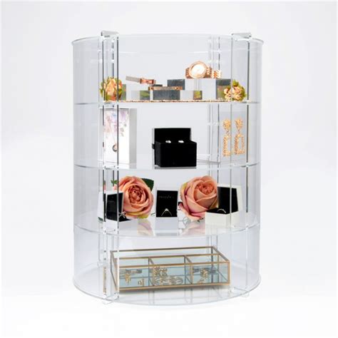 Factory Price Round Wall Mounted 3 Tiers Acrylic Display Cabinet