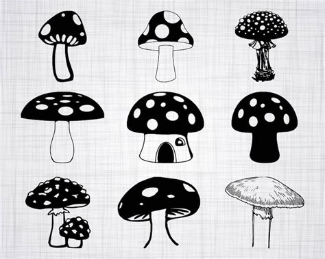 Mushroom Svg Bundle Mushroom Svg Mushroom Clipart Cut Files Etsy