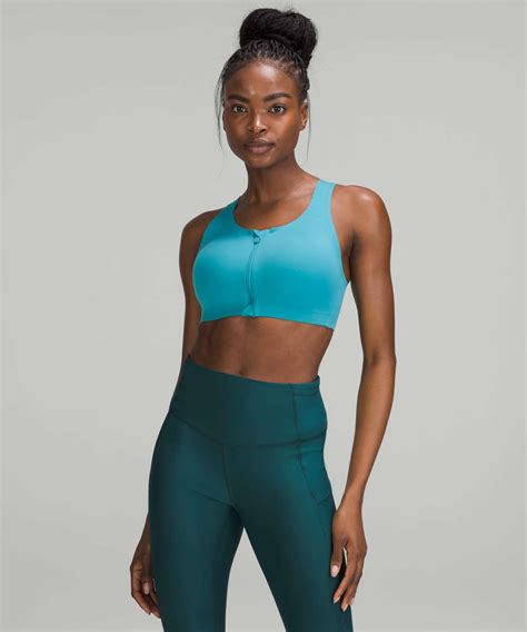 lululemon enlite front zip bra high support a ddd e cups oceanic lulu fanatics