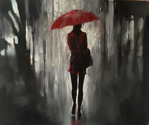 Rainy Night Oil Painting By Ewa Czarniecka Artfinder