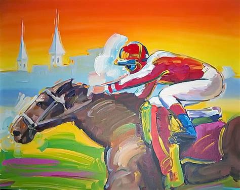 Modern Handmade Painting Horse Racing On Oil Painting Canvas For Home