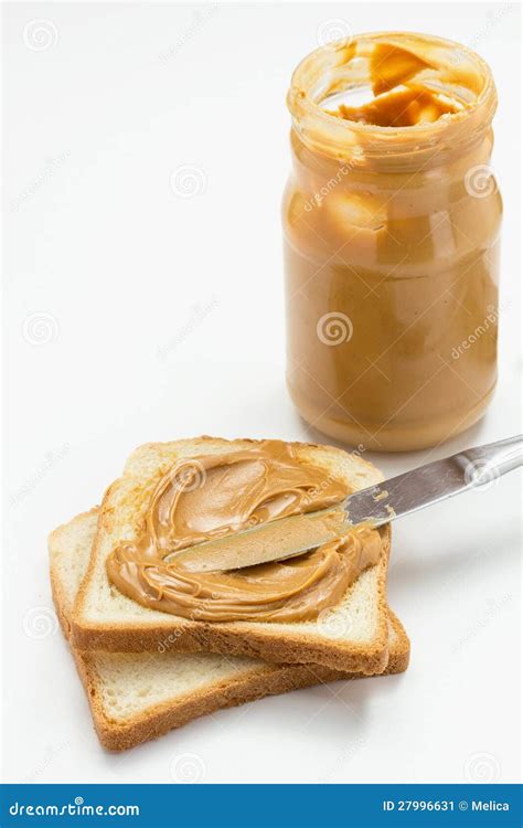 Jar Of Peanut Butter Stock Image Image Of Bowl Nutritious 27996631