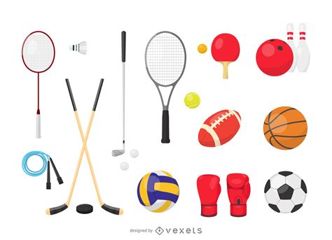 Set Of Sports Vector Equipment Vector Download