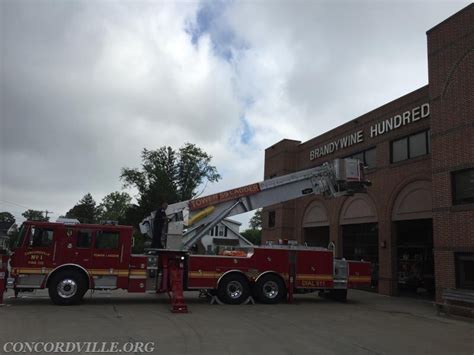 Tower Goes South To Cover Brandywine Hundred Fire Company
