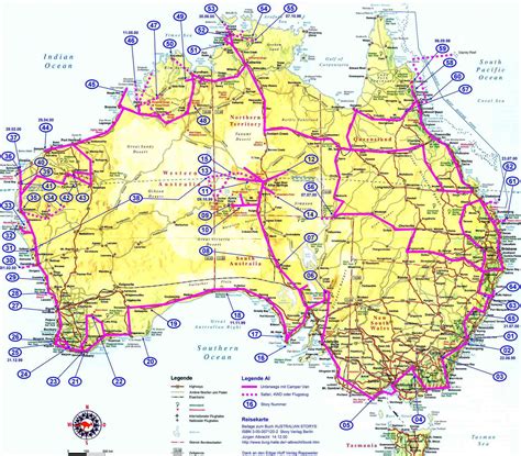 Australia Map Road