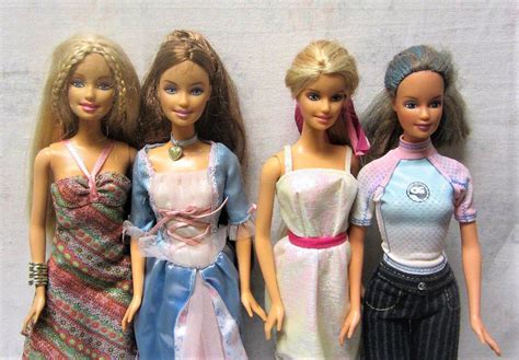 1999 Barbie Dolls Lot Of 4 Barbies By Mattel 90s Fully Dressed Barbie Dolls