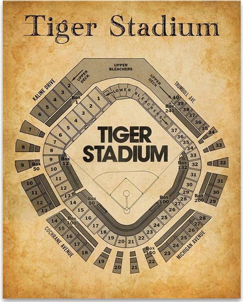 Detroit Tigers Seating Chart Seating Charts Tiger Stadium Detroit My