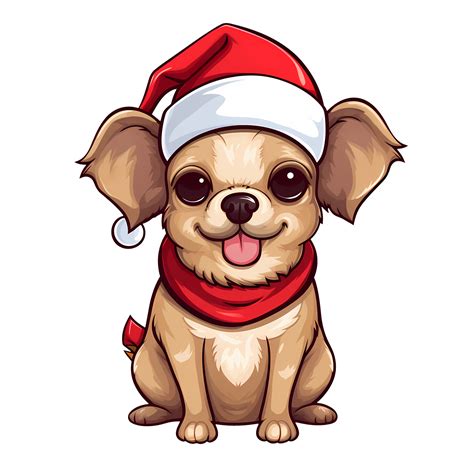 Cute Chihuahua Christmas Clipart Illustration Ai Generative 30539590 Png