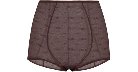 Dolce And Gabbana Tulle Girdle In Brown Lyst