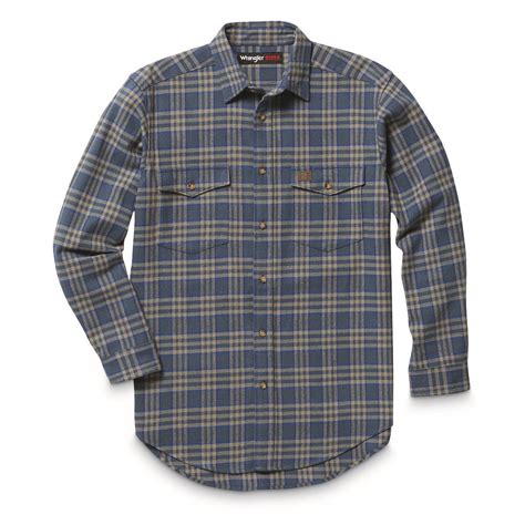 Wrangler Riggs Workwear Mens Heavyweight Flannel Shirt 707001