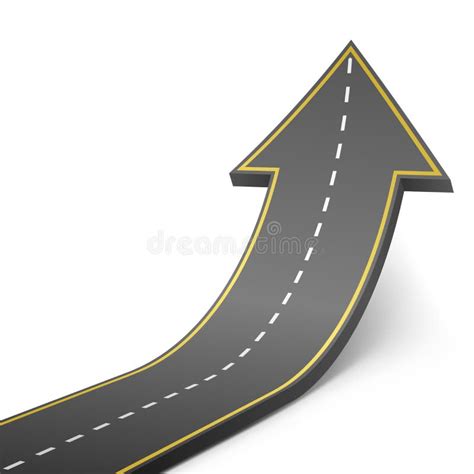 Straight Road Turning Into Ascending Arrow Stock Vector Illustration