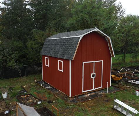 12x16 Mini Barnshed With Gambrel Roof 38 Steps With Pictures
