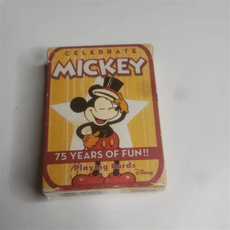 Disneys Celebrate Mickey 75 Years Of Fun 54 Playing Cards Vintage £392 Picclick Uk