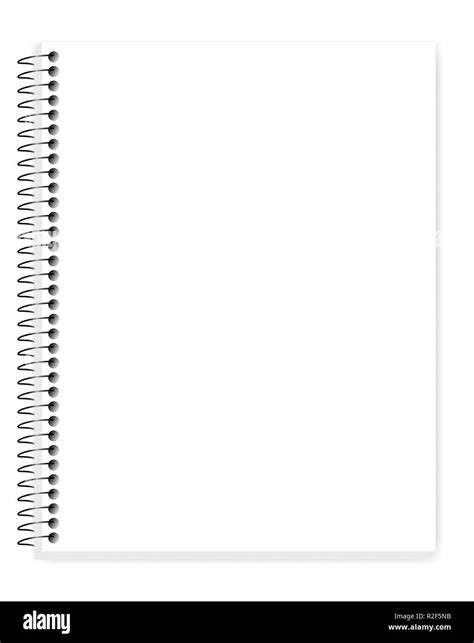 Wire Bound Blank Notebook With White Clear Pages Vector Mock Up