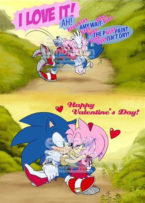 A Sonamy Valentines 10 By E Vay Sonic Funny Sonic Fan Characters