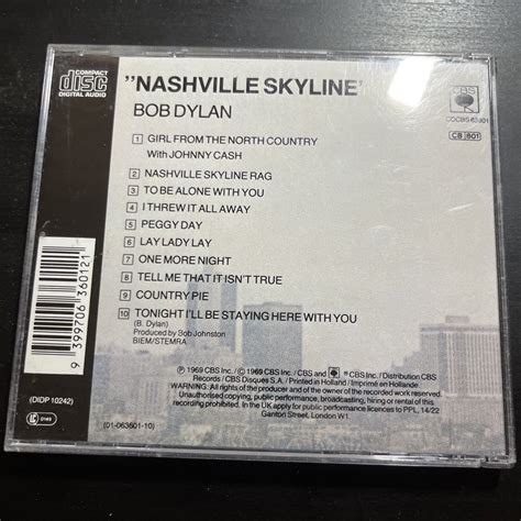 Bob Dylan Nashville Skyline Cd 1969 Columbia Records Ebay