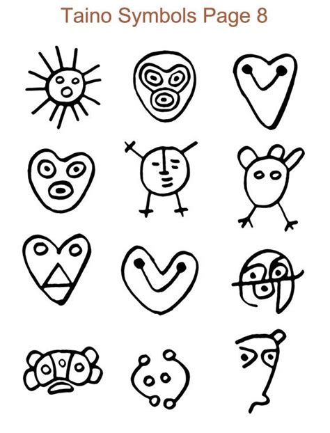 Taino Symbols Stencils