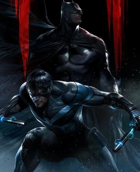 Batman And Nightwing Nightwing Art Batman Artwork Batman And Nightwing