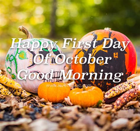 Decorative Pumpkins Happy First Day Of October Quote Pictures Photos