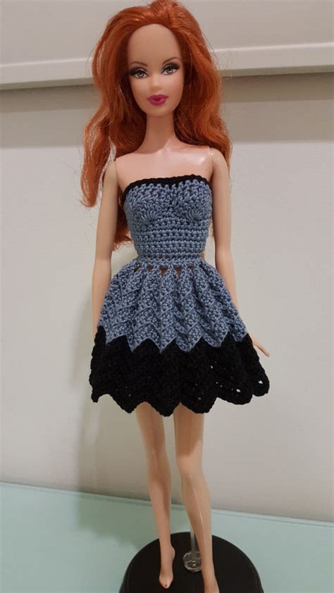 Barbie Strapless Chevron Dress Free Crochet Pattern Feltmagnet