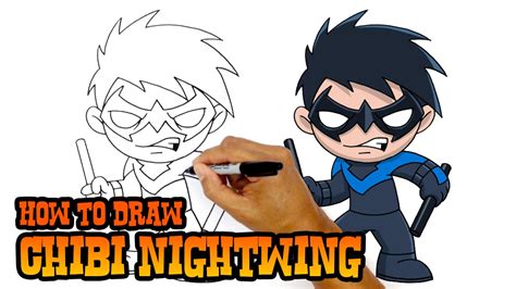 How To Draw Chibi Nightwing Chibi Characters C4k Academy