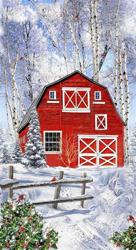 Pin By Karen Mcbride On Barns And Silos Winter Christmas Scenes Barn