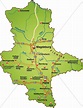 Mappa della Sassonia-Anhalt con rete di trasporti a - Foto stock ...