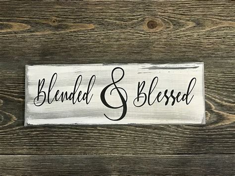Blended and Blessed Wood Sign l Blended Family Wedding Gift l | Etsy | Blended family wedding ...