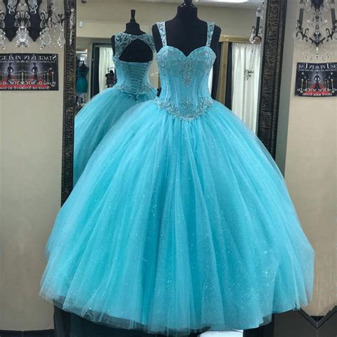 Beaded Sweetheart Tulle Ball Gowns Quinceanera Dresses Alinanova