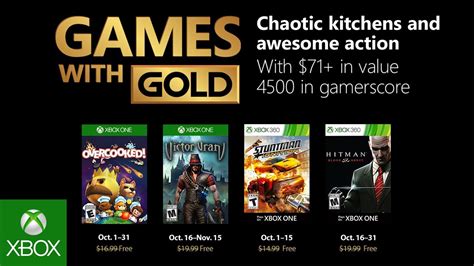 Xbox October 2018 Games With Gold Youtube