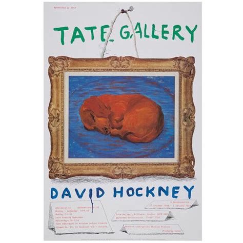 Hockney Dachshund Tate Vintage Poster Reproduction Posters Tate