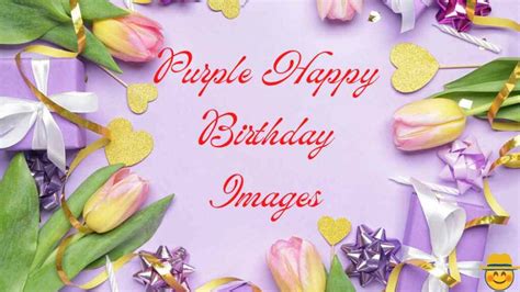 70 purple happy birthday images