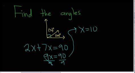 Given Complementary Angles Find the Angles | Complementary ...