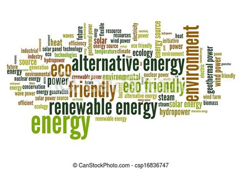 Energy Word Cloud Alternative Energy Word Cloud Illustration Word